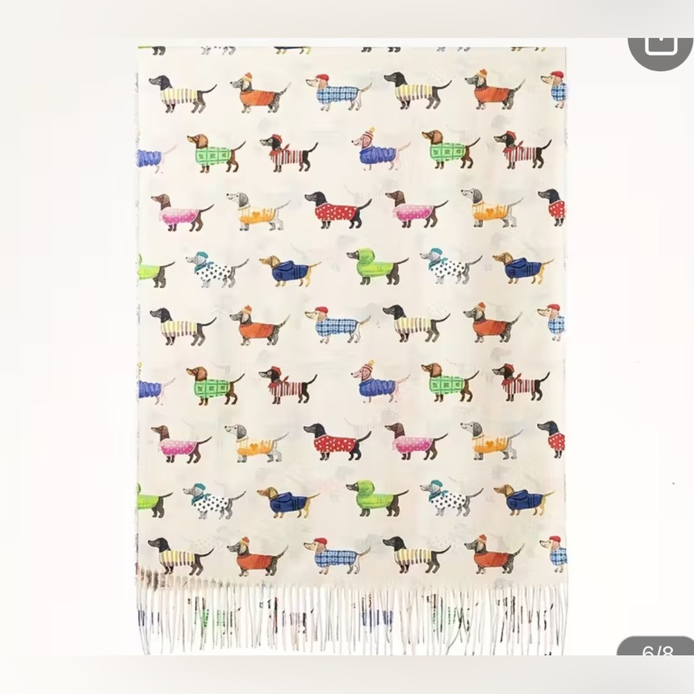 Colorful Dog Patterned Pet Blanket